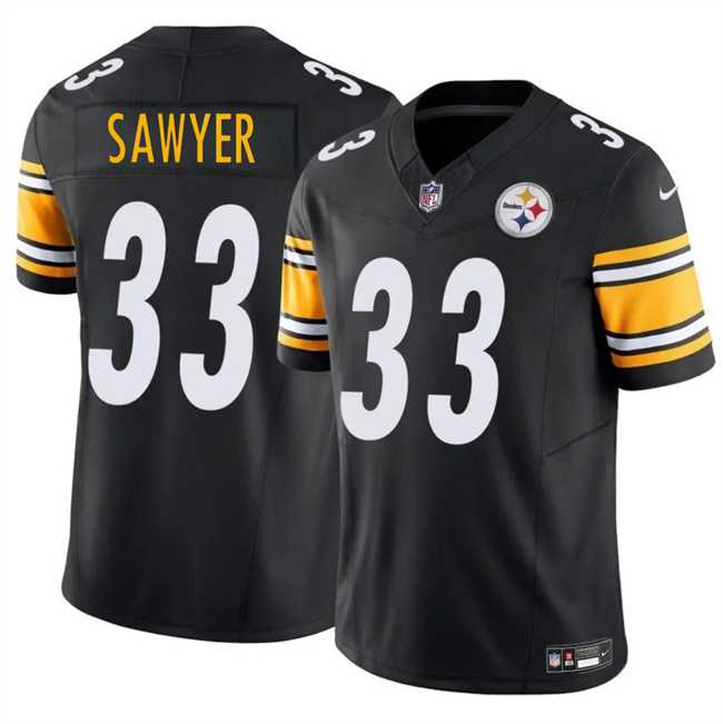 Men & Women & Youth Pittsburgh Steelers #33 Jack Sawyer Black 2025 Draft F.U.S.E. Vapor Limited Stitched Jersey,We sell and wholesale Men & Women & Youth Pittsburgh Steelers #33 Jack Sawyer Black 2025 Draft F.U.S.E. Vapor Limited Stitched Jersey on line form chian!